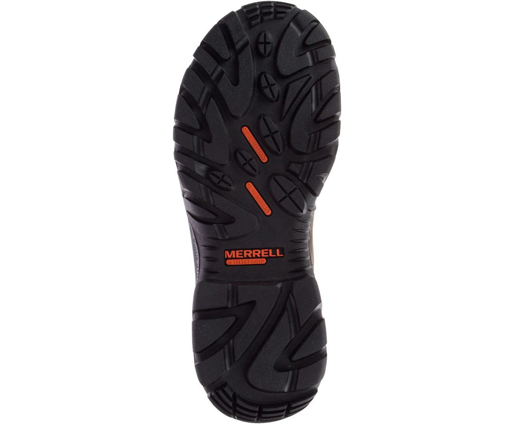 Kozaki Merrell Męskie Brązowe - Strongbound Peak Mid Waterproof - 493105-LFV